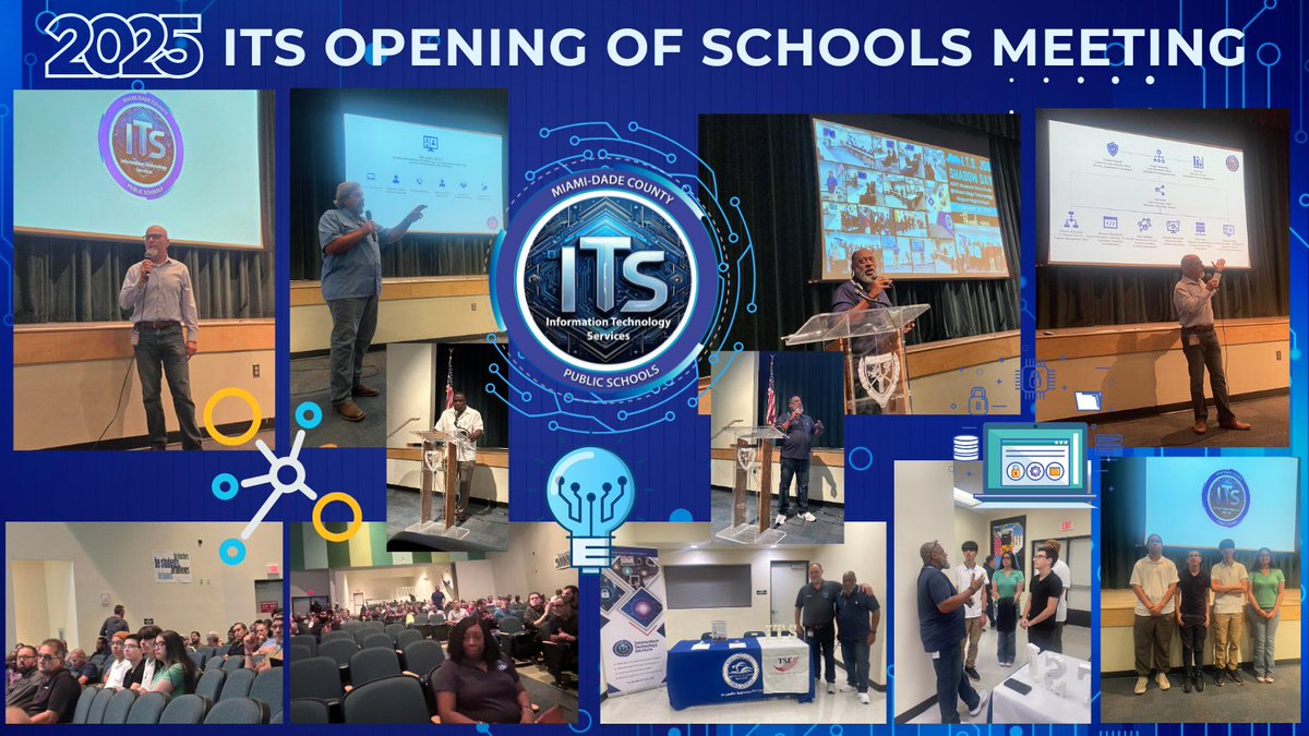 mdcpsCIO's tweet image. Kicking off the school year prep strong! Great connecting with our site-based technicians at the ITS Opening of Schools Meeting. Their expertise is crucial as we prepare for a new academic year, ensuring our schools are ready for learning on day one.#ITSLeads #YourBestChoiceMDCPS