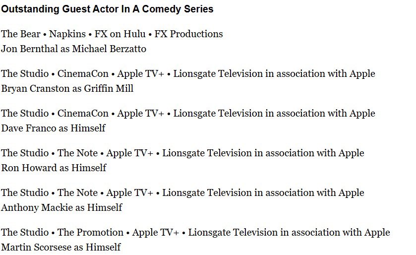 MackieBrasil's tweet photo. ANTHONY MACKIE EMMY NOMINEE 

O ator está indicado na categoria “Outstanding Guest Actor in A Comedy Series” por seu papel como ele mesmo em ‘The Studio’ 

Estamos muito orgulhosas 🥹🤍 https://t.co/d2qkaCNgRp