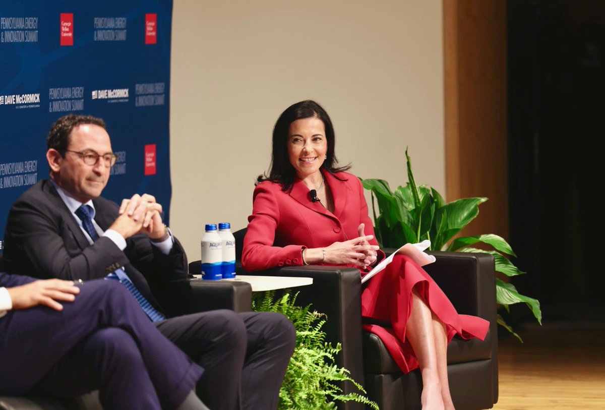 DinaPowellMcC's tweet image. Thrilled to kick off @SenMcCormickPA’s inaugural Pennsylvania Energy & Innovation Summit in Pittsburgh with a fantastic panel on the AI race and how to win it.
Thank you to Jon Gray of @Blackstone, Khaldoon Al-Mubarak of @Mubadala, @CarnegieMellon president (and our host!)…