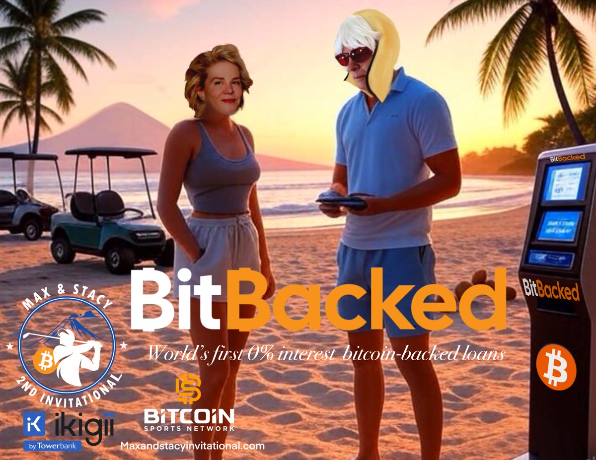 MaxAndStacyGolf's tweet image. BITBACKED, a bitcoin-backed loan company, enables users to access cash without selling their Bitcoin, offering secure and flexible lending solutions. A proud sponsor of the Max & Stacy Invitational 2026, at the El Encanto golf course in beautiful El Salvador.โ๏ธ๐ธ๐ป
@bitbackedloan
