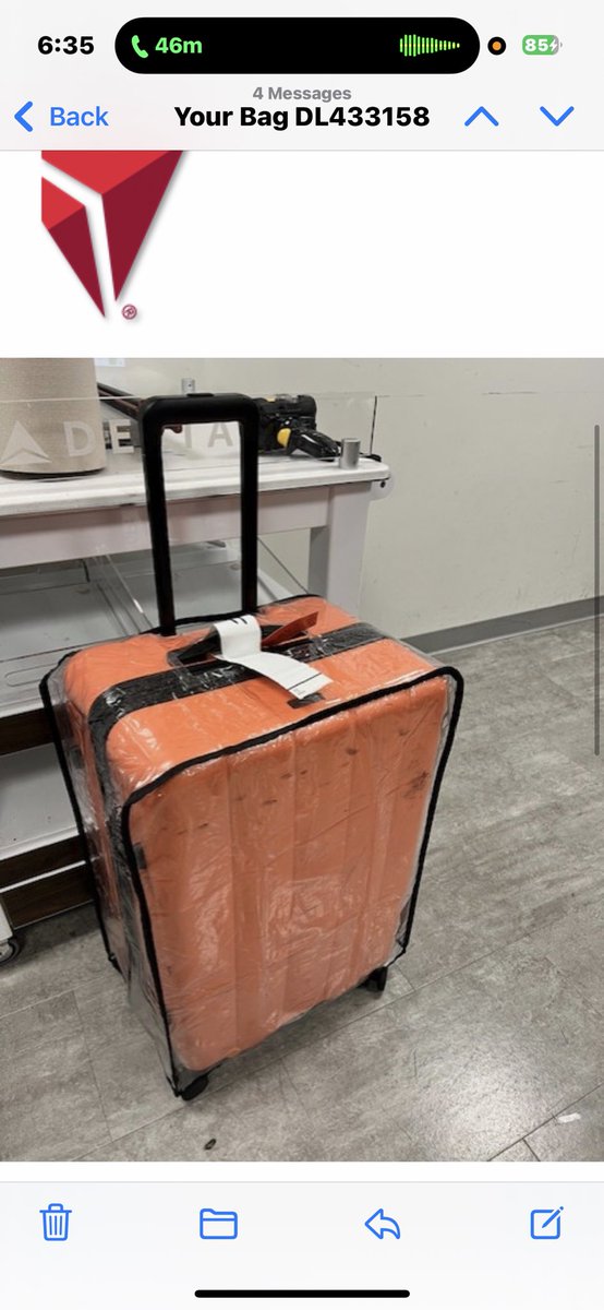 CheyenneRankin_'s tweet photo. @Delta I flew to Paris from LAX and you lost my luggage, you then located my luggage at LAX and were supposed to send it CDG (you even emailed me a picture of my luggage confirming it was mine), and yet you lost it AGAIN !! See pictures for email documentation. https://t.co/aBnIyOvbhv