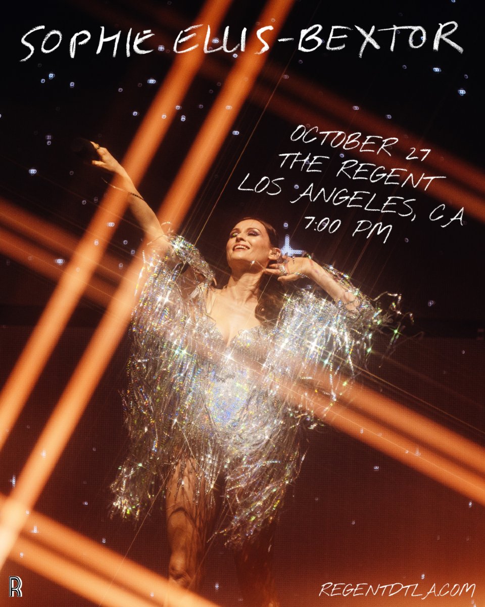RegentTheaterLA's tweet image. Early 2000s pop icon Sophie Ellis-Bextor is coming to The Regent on Monday, October 27th 🪩Get ready to groove to “Murder on the Dancefloor” and more!
Pre-sale begins Wednesday, July 16th at 10 AM 🎫
On sale Friday, July 18th at 10 AM 🎫
regentdtla.com