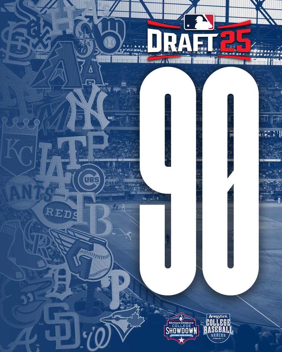 GlobeLifeField's tweet image. 9️⃣0️⃣ OVERALL DRAFT PICKS
9️⃣0️⃣ players from the 2025 Shriners Children's College Showdown (3️⃣6️⃣) and Amegy Bank College Baseball Series (5️⃣4️⃣) have been selected in the 2025 MLB Draft!
Don't miss top teams and talent in 2️⃣0️⃣2️⃣6️⃣⬇️
🎟️: l8r.it/J9GS