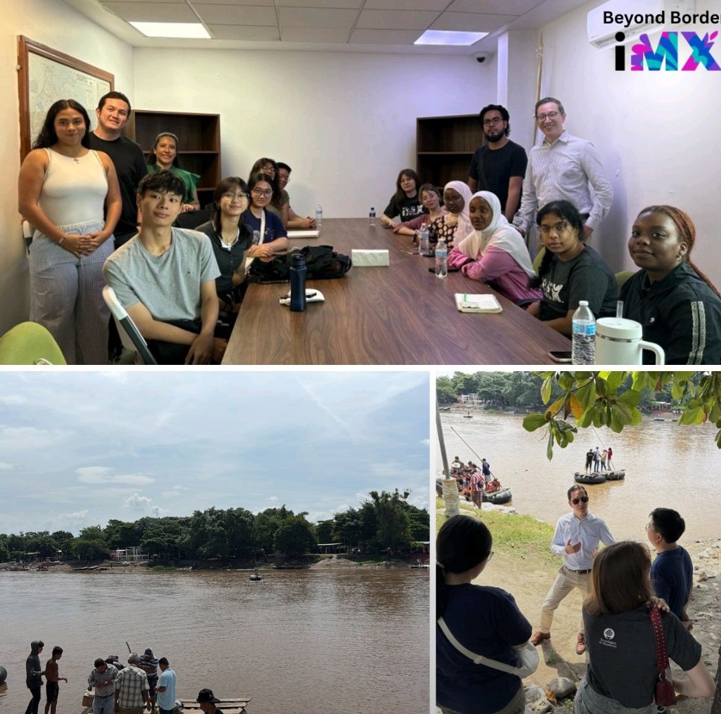 Jose_LuisMEX's tweet image. La vinculación académica es una constante de @ConsulMexTeu
Ayer un grupo de alumnos internacionales 🇫🇷🇸🇬🇨🇳🇬🇧🇺🇦🇦🇺 y de 🇲🇽 del programa #BeyondBorders del @TecdeMonterrey visitó la #FronteraSur.
Conversamos sobre las labores consulares y la situación de movilidad internacional.