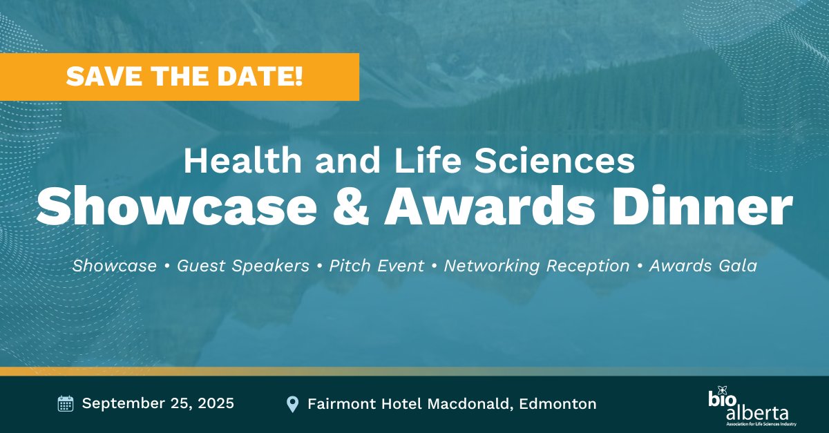 📅 Save the date
BioAlberta’s Health and Life Sciences Showcase returns Sept 25 during #LifeSciencesWeek.
🎤 Pitch applications open
🤝 Sponsor opportunities available
🏨 Hotel block open
🎟️ Tickets coming soon

Add it to your calendar
ow.ly/Kp8y50Wq344
#HLSS2025 #YEGevents