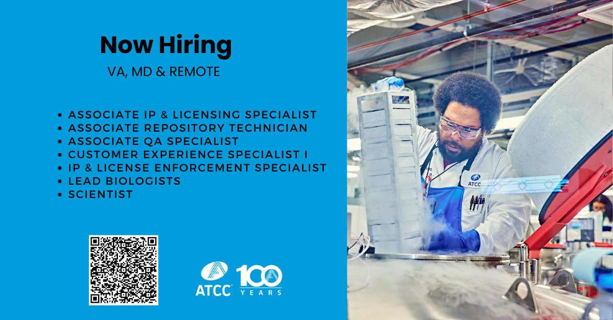 officialatcc's tweet image. ATCC Hot Job Alert!
Check out these new career opportunities, apply today!
ow.ly/EpxG50Worn9
#ATCCCareers