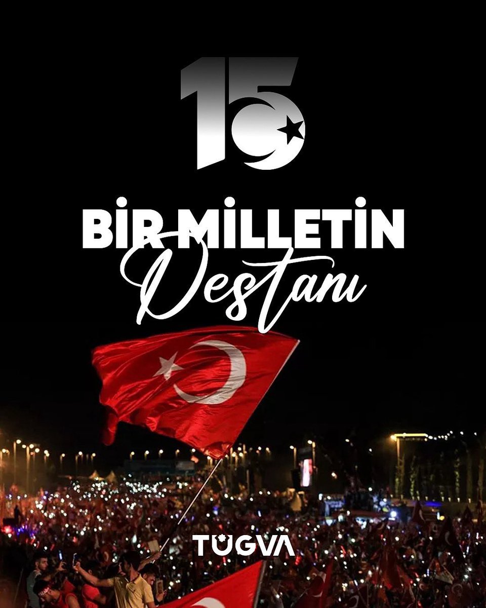 🗓️15 Temmuz
🇹🇷 Bir Milletin Destanı

Karanlığa karşı durup ışık olan, vatanı uğruna siper olan yürekleri unutmadık, unutturmayacağız.

Bu aziz millet, cesaretiyle dünyaya bir destan yazdı.

#15temmuz #birmilletindestanı #tügva