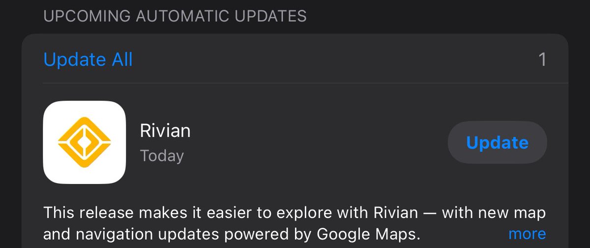 SP_LimitReviews's tweet image. Rivian has released mobile app 3.3.0
Go get it
- Get more details about locations with place details and photos powered by Google Maps.
- Prep for Rivian Service appointments with a refreshed design that highlights upcoming appointments and next steps.
- Adjust our live…