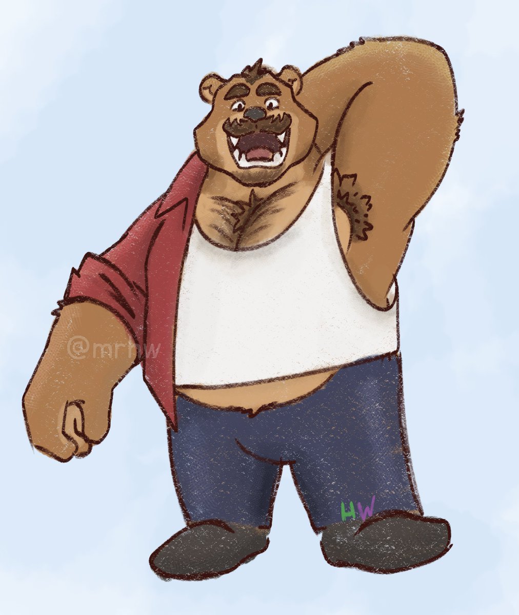 Cover them pits up under that shirt.

——————————
#furry #furryart #oc #originalcharacterart  #bearfurry
