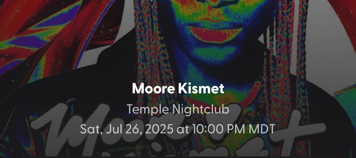 Secured tickets to see <a href="/MooreKismet/">Moore Kismet 🦄✨</a> at Temple 🔥