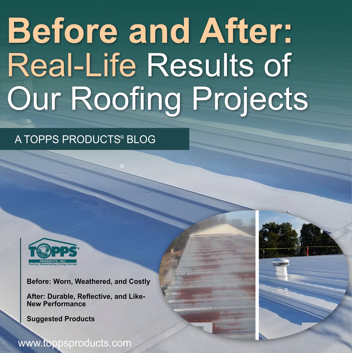Explore real results: Our #roofcoatings restore, seal, and extend roof life—no full replacement needed. 

Read full article here: toppsproducts.com/before-and-aft…

#roofing #toppsproducts #topps #roofers #crrc #contractors