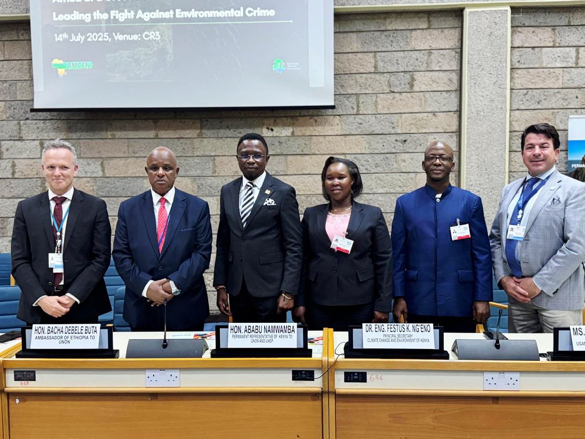 AbabuNamwamba's tweet photo. We are amplifying the status of Nairobi as the world's environmental diplomacy capital. Thank you @UNEP Law Division, @UNEP_Africa and @UNODC  @UNODC_ENV @Kmunep @ForeignOfficeKE @Environment_Ke https://t.co/JfnN9LaQxL