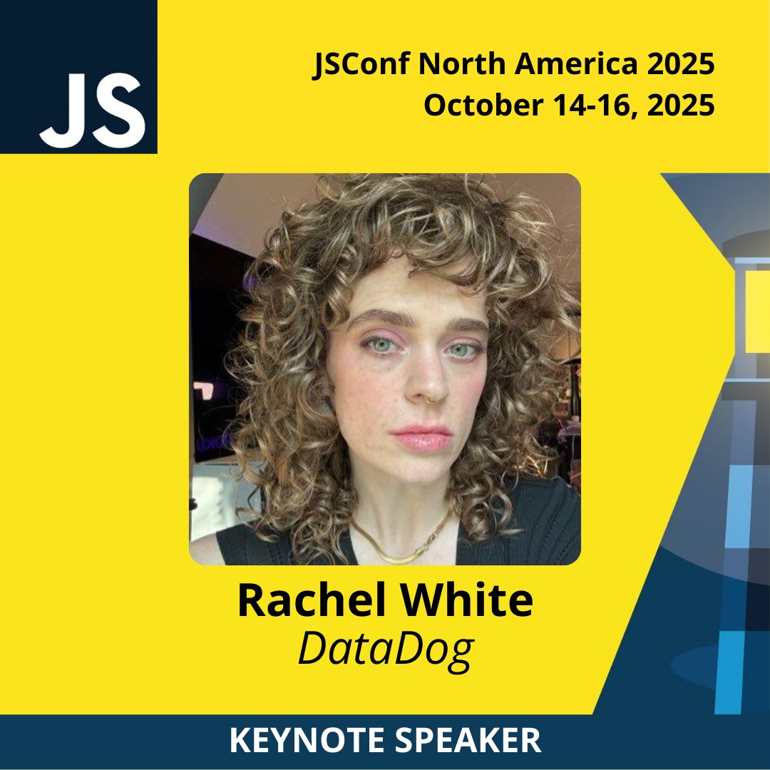 jsconf's tweet image. JSConf Featured Keynote Speaker: Rachel White π§ͺ π©βπ»
Technical Evangelist at Datadog, we're excited for Rachel to bring her creativity and innovation to #JSConf.
π hubs.la/Q03nQRFn0