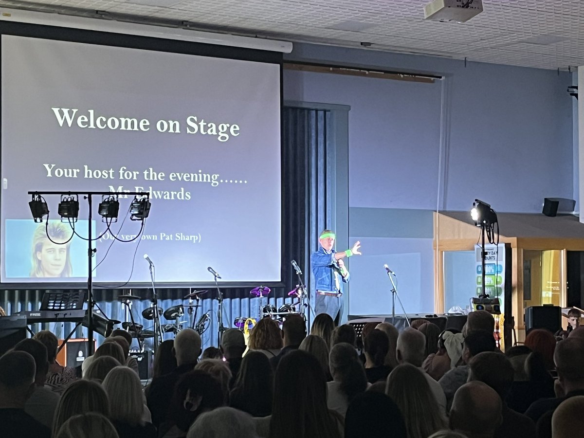 Our Back To The 80s themed summer concert is about to start. Big hair, double denim and fantastic songs. We can’t wait for Bon Jovi, Madonna, Bananarama and even our very own staff band ‘The Purple Pens’ to make an appearance! Going to be an incredible evening #WeAreCrofton