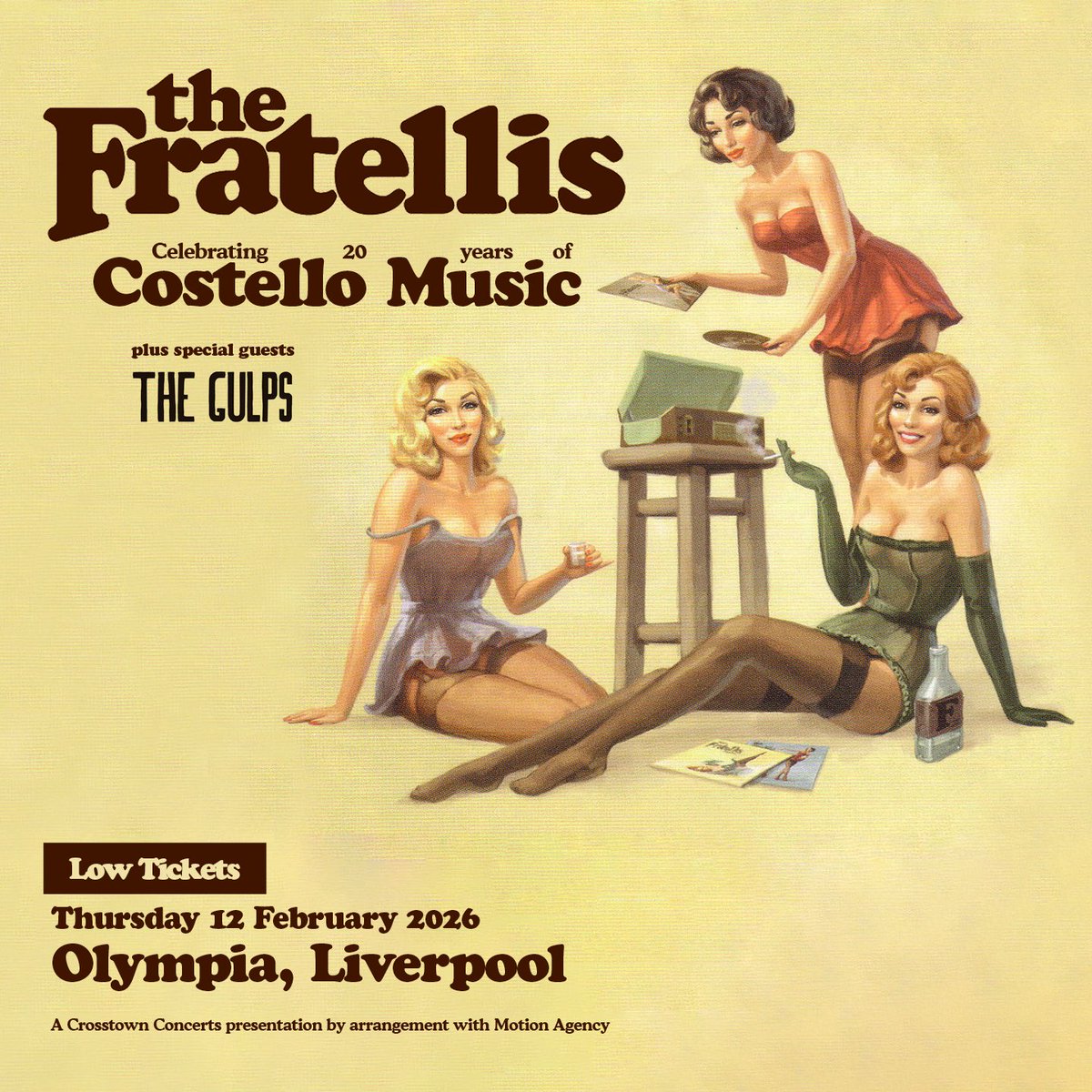 Liverpool Olympia (@lpoololympia) on Twitter photo SUPPORT ANNOUNCEMENT
The Gulps are joining <a href="/TheFratellis/">The Fratellis</a> here at Liverpool Olympia next February!
The London-formed band, burst on the scene in 2019 with fiery live shows. Backed by legends Steve Strange & Alan McGee (Creation Records).
Tickets: liverpoololympia.seetickets.com/event/the-frat… SUPPORT ANNOUNCEMENT
The Gulps are joining <a href="/TheFratellis/">The Fratellis</a> here at Liverpool Olympia next February!
The London-formed band, burst on the scene in 2019 with fiery live shows. Backed by legends Steve Strange & Alan McGee (Creation Records).
Tickets: liverpoololympia.seetickets.com/event/the-frat…
