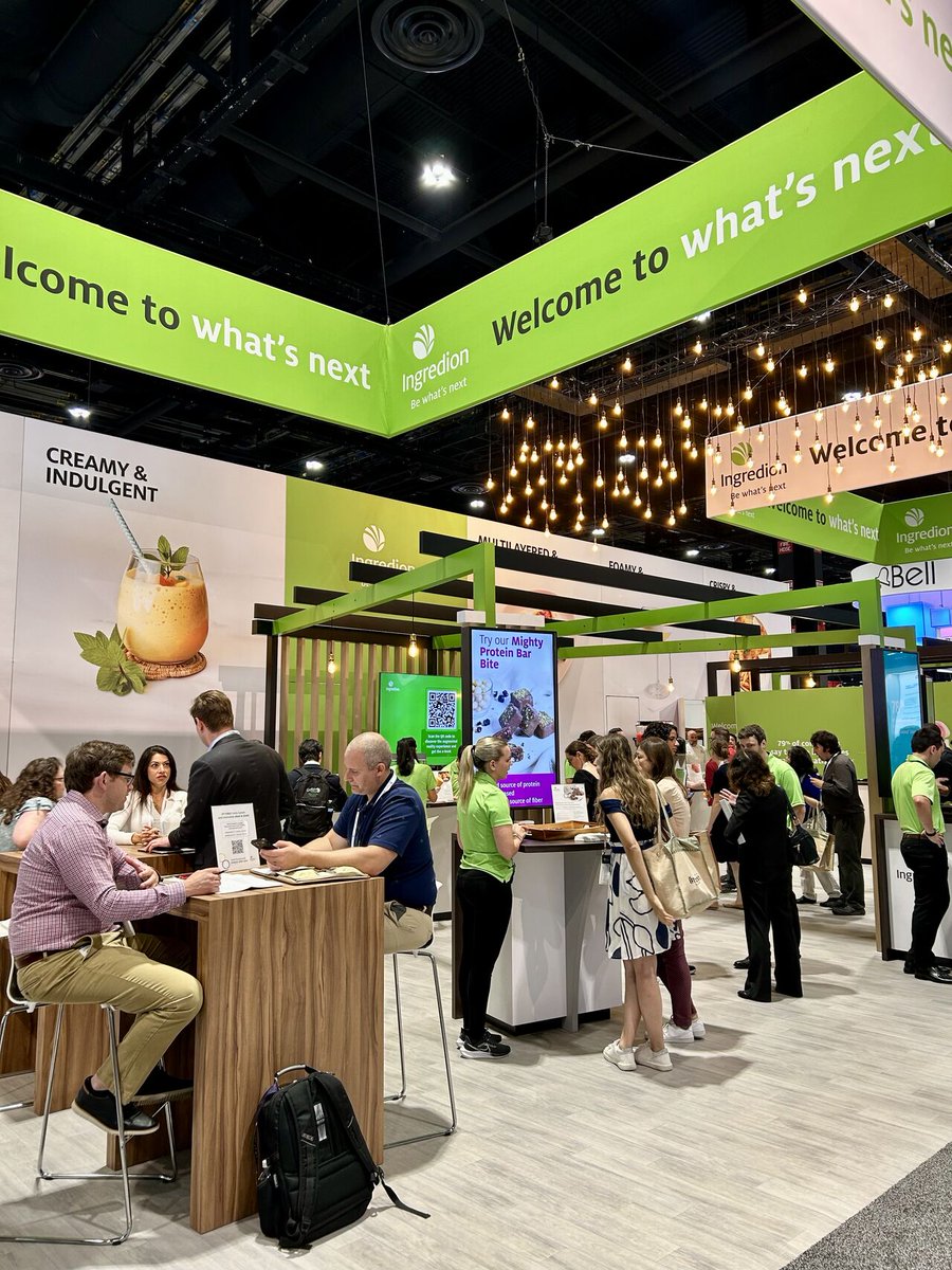 Ingredion's tweet image. We’re excited to be at #IFTFIRST! Stop by our booth to explore our latest prototypes, connect with our experts and experience how we're bringing bold ideas to life.