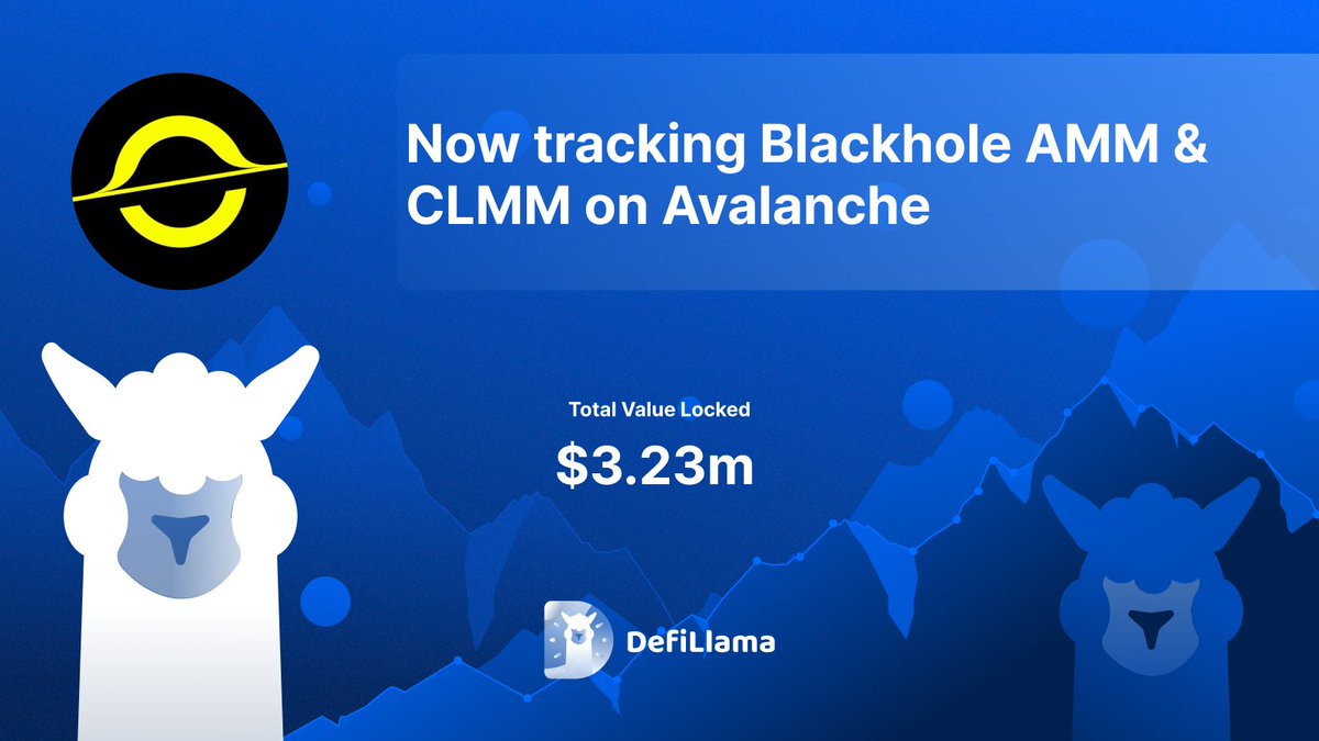 Avalanche_Space's tweet image. ๐ @BlackholeDex is now listed on @DefiLlama available on @Avax network.
What is Blackhole? ๐
๐ Decentralized exchange built on #Avalanche
๐ง Specialized liquidity hub for emerging projects
๐งฑ Fuels Web3 ecosystem growth
๐ Empowers community participation
๐ฝ VISITโฆ