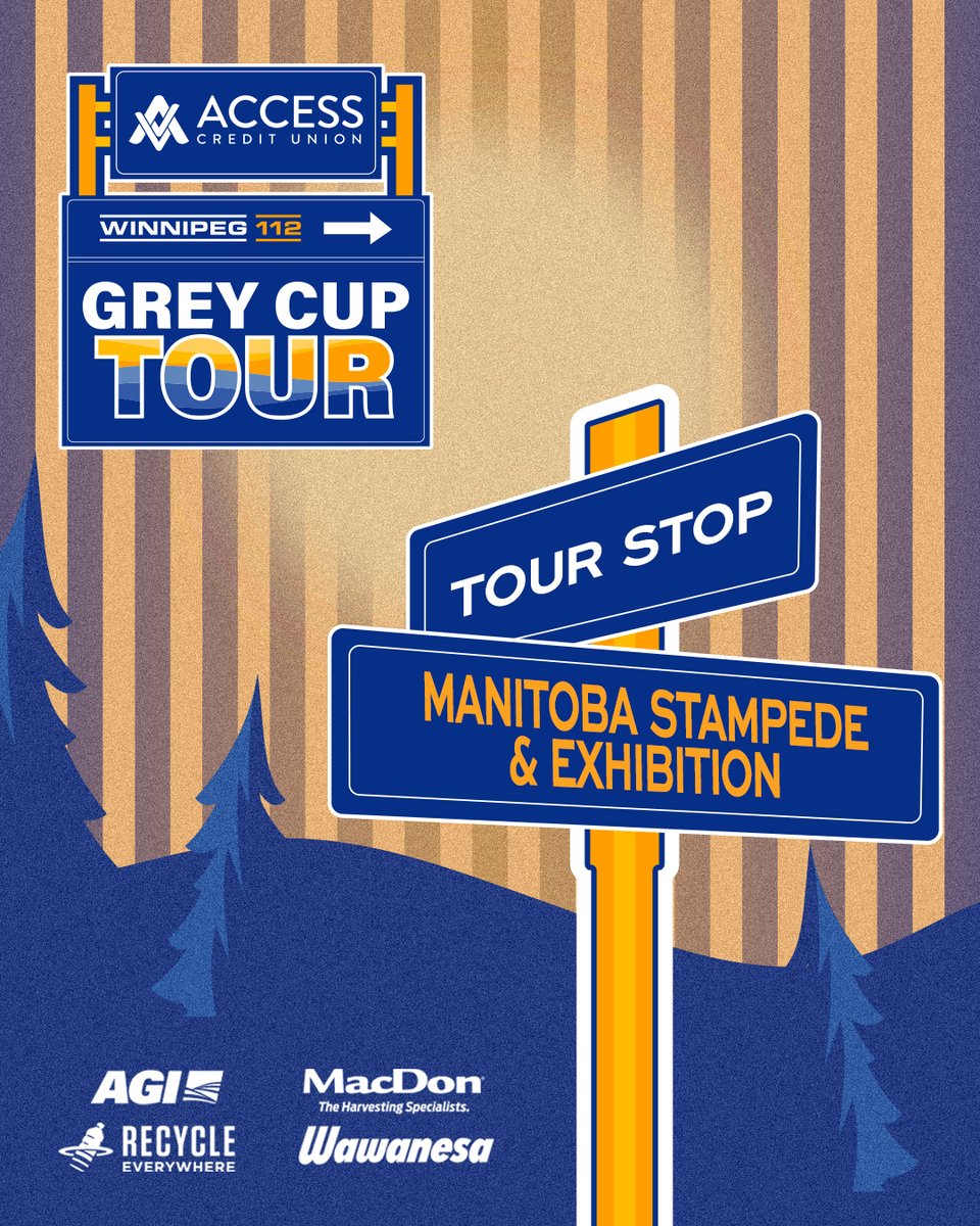 🥞 NEXT STOP: Manitoba Stampede &amp; Exhibition! 🏇

The Access Credit Union Pancake Breakfast, Manitoba Stampede &amp; Exhibition is firing up the griddles on July 18, from 7:30am to 10:30am! Join us in Morris for a hearty breakfast before the excitement begins. 🚌

#GreyCupOnTour |