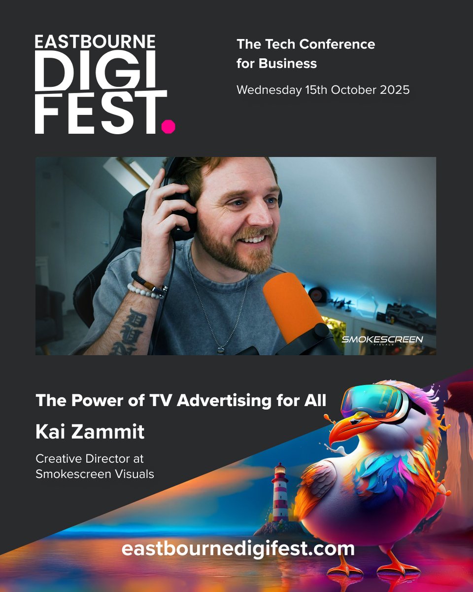 At <a href="/ebndigifest/">Eastbourne DigiFest</a>, <a href="/SmokescreenV/">Smokescreen Visuals</a>'s Kai Zammit will educate businesses on the advantages &amp; implementation of targeted TV ads &amp; how they can enhance marketing effectiveness &amp; ROI.

With <a href="/LightningFibre/">Lightning Fibre</a>'s Rob Reaks, they'll demo a 'live' case study.

Tickets at eastbournedigifest.com