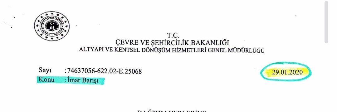 Bakanık 2018 Yılında çıkarttığı #İmarBarışı yasasının Uygulama Yönetmeliğini 81 İl Valiliğine 2020 Yılında göndermiştir. Bu tarihte başvurular bitmiş, belediye ve il müdürlükleri vatandaşa yasa ile ilgili doğru bilgiler verememiştir. Bilerek yada bilmeyerek birçok hata
