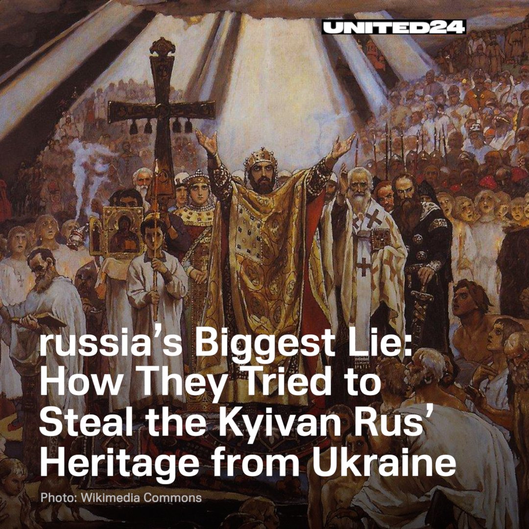 1037 years ago, The Kyivan Rus, which modern Ukraine is heir to, adopted Christianity as its state religion in Kyiv. That was 110 years before moscow was founded. For years, russia has been trying to appropriate this episode of our history to justify their invasion of Ukraine🧵
