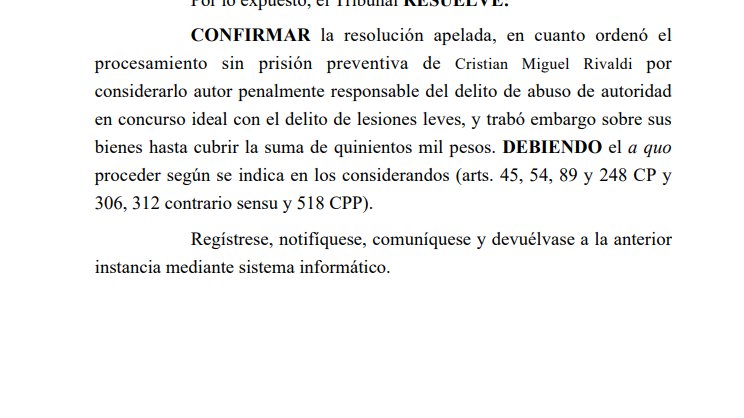 🚨

La Cámara Federal porteña confirmó el procesamiento del agente de la Policía Federal Cristian Rivaldi por haber gaseado a una nena de diez años  en una represión en  Congreso.

Malas noticias para Bullrich.