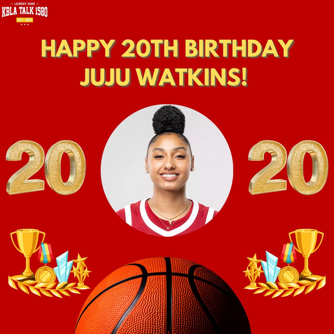 Happy 20th Birthday JuJu Watkins! 🎂🎉🏀

#jujuwatkins #happybirthdayjuju #uscbasketball #uscwomenshoops #20thbirthday #happy20thbirthday #womenshoops #ncaawbb #superstarplayer #uscbasketball #womenssports #wbb