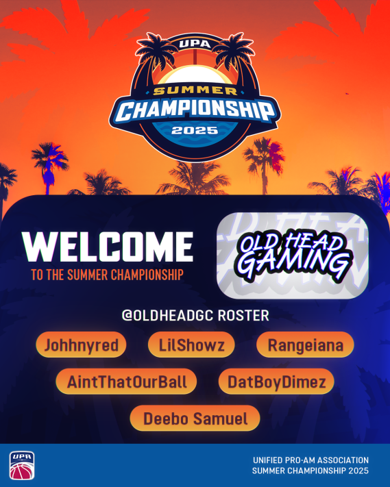 UnifiedProAm's tweet photo. Another squad locked in for the UPA Summer Championship 🔥

Welcome @OldHeadGC to the court!

🏀 @DatBoyDimez 
🏀 @JohnnyRed 
🏀 @Rangeiana 
🏀 @LuckiEsk_ 
🏀 @ShowzWRLD 

Think you can bring the heat? Register by July 18th to participate! https://t.co/2Bf3hVmXAE