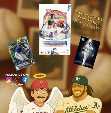 BIG SHOW TODAY!!!! 2025 BOWMAN HOBBY BOXES! fanatics.live/shows/7d6b62ff…

USE OUR CODE TO GET $25 OFF!!! fanatics.live/ref/og-rips-llc