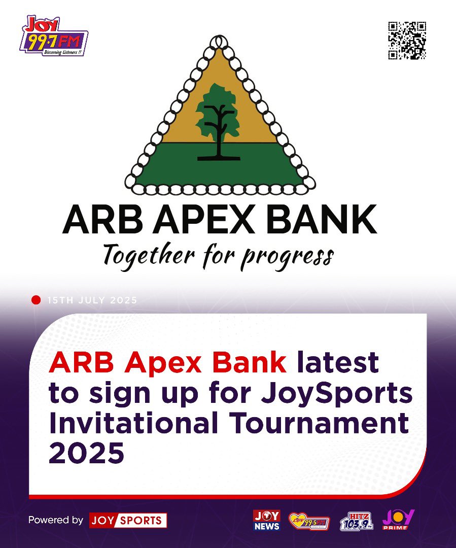 Joy997FM's tweet image. ARB Apex Bank latest to sign up for #JoySports Invitational Tournament 2025

To register, call or WhatsApp: 054 010 6466