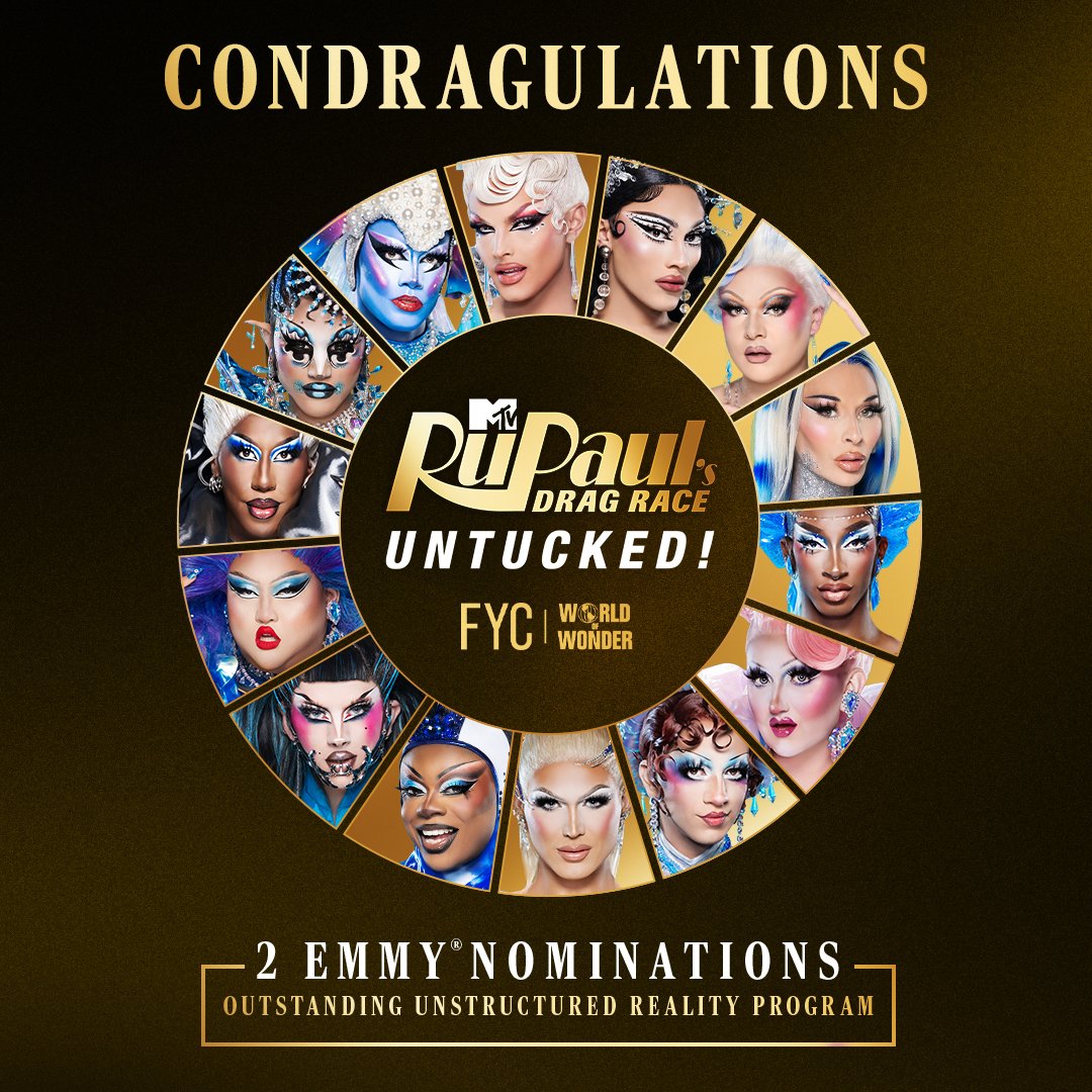 If you're not watching #Untucked, you're only getting half the story! 💋 Condragulations to our entire cast &amp; crew on a sickening season 👑 #DragRaceFYC