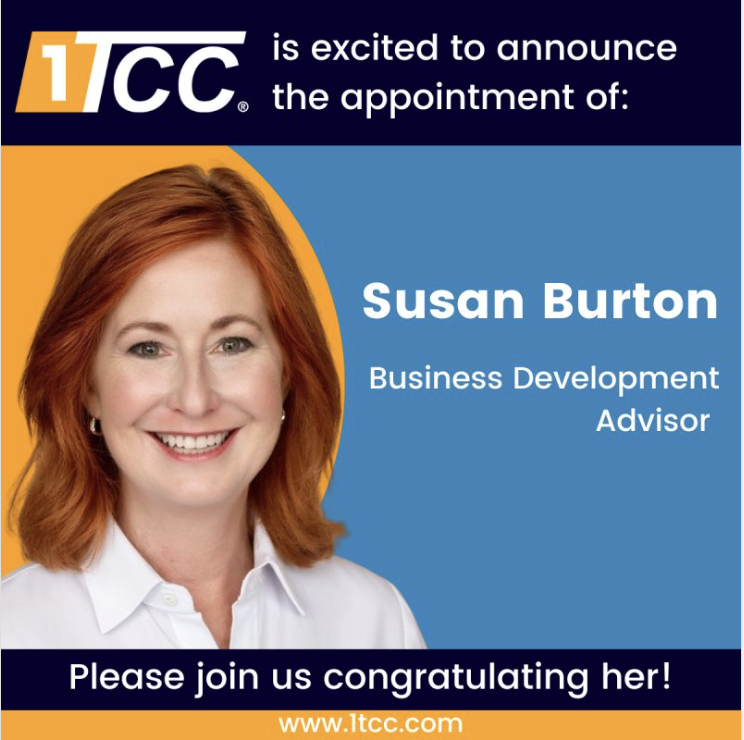1_TCC_'s tweet photo. Susan Burton has joined 1TCC® as Business Development Advisor to support global growth initiatives.

Susan has over 20 years of experience in technology sales.

Please join us in welcoming Susan to 1TCC®. We are excited to have her on board as we continue to drive excellence. https://t.co/oTIe5ErFJ5
