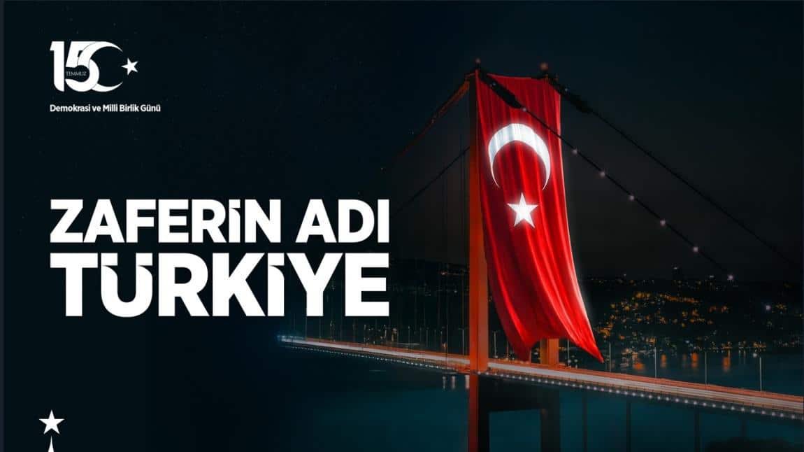 15 Temmuz 2016'da bu millet sadece hain ve mel'un bir darbe girişimini engellememiş, ümmet coğrafyasının geleceğe dair umutlarını yeniden yeşertmiştir.

Bu yüzden 15 Temmuz; Milletin Zaferi, Devletin Zaferi ve Ümmetin Zaferi'dir.

Tüm şehitlerimizi rahmet ve minnetle anıyorum.