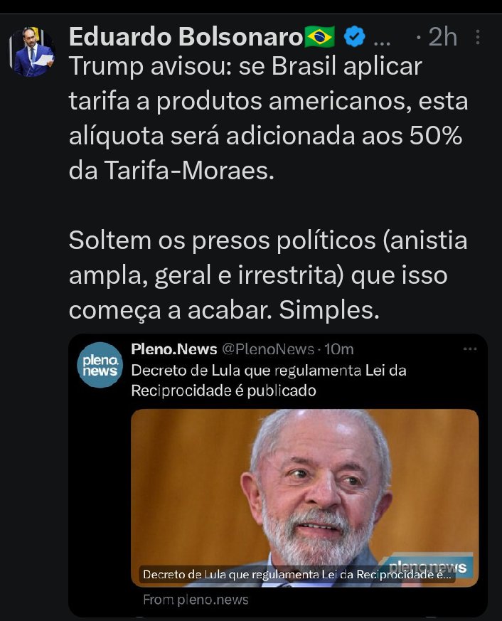A União, através da AGU, deveria ajuizar uma Ação de Indenização, em face de Jair e Eduardo Bolsonaro, postulando o ressarcimento do PREJUÍZO de US$ 40 bilhões gerados ao país, decorrente do lobby  atentatório à SOBERANIA do Estado brasileiro,  feito por eles, como forma de