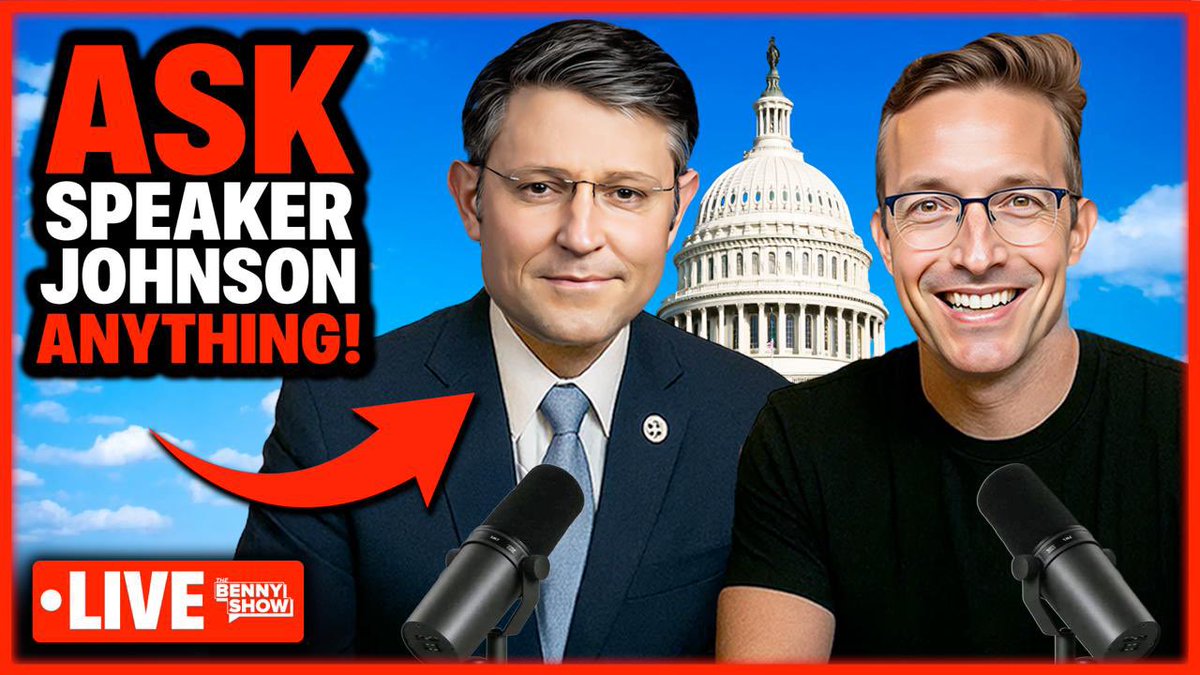 LIVE Now With Speaker Johnson Answering YOUR Questions In The Chat: Ask Now! Power to the People 🇺🇸

TUNE IN: youtube.com/live/nR-jqd_YD…