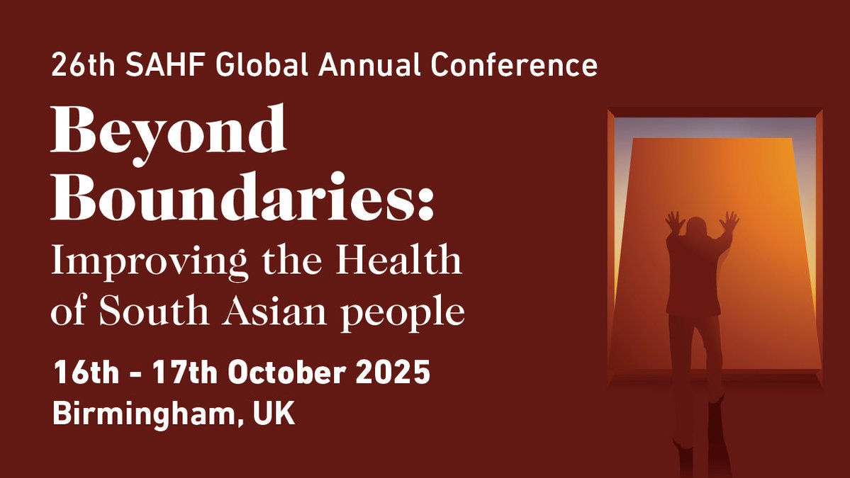 SAHF.ORG.UK (@southasianhf) on Twitter photo SAHF is delighted to announce that our 26th Annual Conference returns to Birmingham on the 16th & 17th October 2025. The meeting promises a programme of topical sessions that will inform & inspire you. Learn more & register free: shorturl.at/YOaca <a href="/kamleshkhunti/">Prof Kamlesh Khunti</a> <a href="/docwas/">Prof. Wasim Hanif</a> SAHF is delighted to announce that our 26th Annual Conference returns to Birmingham on the 16th & 17th October 2025. The meeting promises a programme of topical sessions that will inform & inspire you. Learn more & register free: shorturl.at/YOaca <a href="/kamleshkhunti/">Prof Kamlesh Khunti</a> <a href="/docwas/">Prof. Wasim Hanif</a>