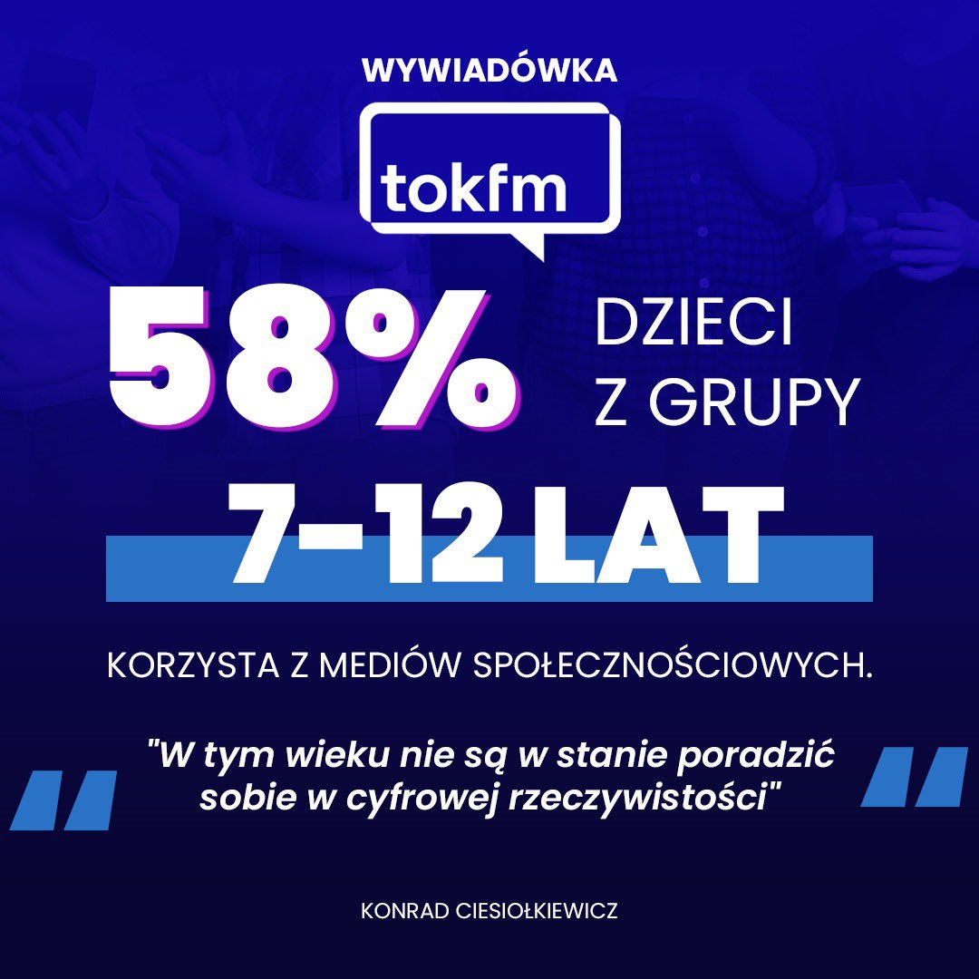 KCiesiołkiewicz (@ciesiolkiewicz) on Twitter photo 🎧W <a href="/Radio_TOK_FM/">Radio TOK FM</a> z Red. Krzysztofem Horwatem o potrzebie podejmowania zdecydowanych działań ochronnych wobec dzieci i młodzieży w środowisku mediów cyfrowych.
📌 Zarządzający algorytmami rekomendacyjnymi muszą zacząć uwzględniać potrzeby rozwojowe - rozwoju emocjonalnego, 🎧W <a href="/Radio_TOK_FM/">Radio TOK FM</a> z Red. Krzysztofem Horwatem o potrzebie podejmowania zdecydowanych działań ochronnych wobec dzieci i młodzieży w środowisku mediów cyfrowych.
📌 Zarządzający algorytmami rekomendacyjnymi muszą zacząć uwzględniać potrzeby rozwojowe - rozwoju emocjonalnego,