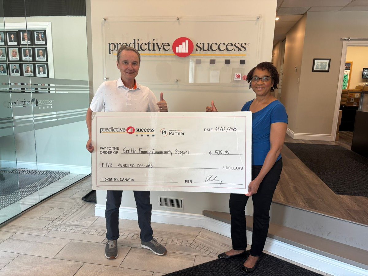 PredictSuccess's tweet image. Predictive Success is proud to support Gentle Family Community Support in launching vital home care services for low-income seniors. Together, we’re building a stronger, more connected community. 💙 #PredictiveSuccess #CommunitySupport #Whitby #GivingBack