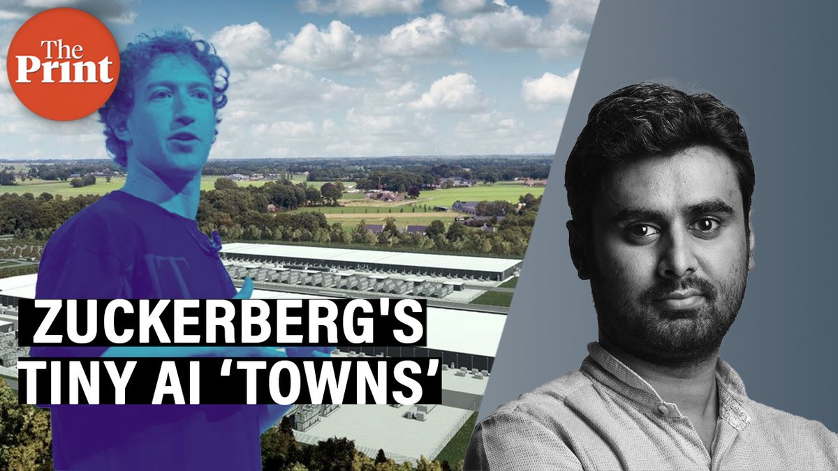 ThePrintIndia (@theprintindia) on Twitter photo Mark Zuckerberg says Meta Superintelligence Labs will launch Prometheus & Hyperion—massive AI data centres to fuel superintelligence. What are these sci-fi-sounding facilities & how will they work? ThePrint Editor (Operations) <a href="/Nisheeth_U/">Nisheeth Upadhyay</a> explains.
youtu.be/2drKjMLtG4A Mark Zuckerberg says Meta Superintelligence Labs will launch Prometheus & Hyperion—massive AI data centres to fuel superintelligence. What are these sci-fi-sounding facilities & how will they work? ThePrint Editor (Operations) <a href="/Nisheeth_U/">Nisheeth Upadhyay</a> explains.
youtu.be/2drKjMLtG4A