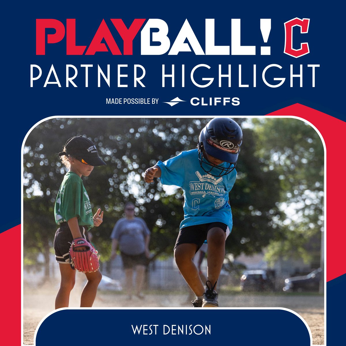 CLEInspires's tweet image. Our next Play Ball! CLE shoutout goes to West Denison, a league that stays baseball ready😎⚾️
Play Ball! CLE is made possible by Cleveland-Cliffs