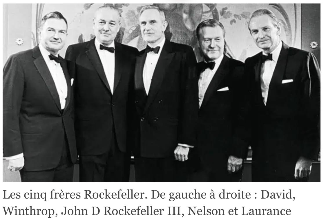 🔴  Changement climatique ?

Les Rockefeller ont créé 990 institutions, fondations et groupes d’activistes sur le « changement climatique »
LES ROCKEFELLER ET LE GIEC :
« Le Rockefeller Brothers Fund, sous la direction de David Rockefeller et Henry Kissinger, a fondé le Groupe