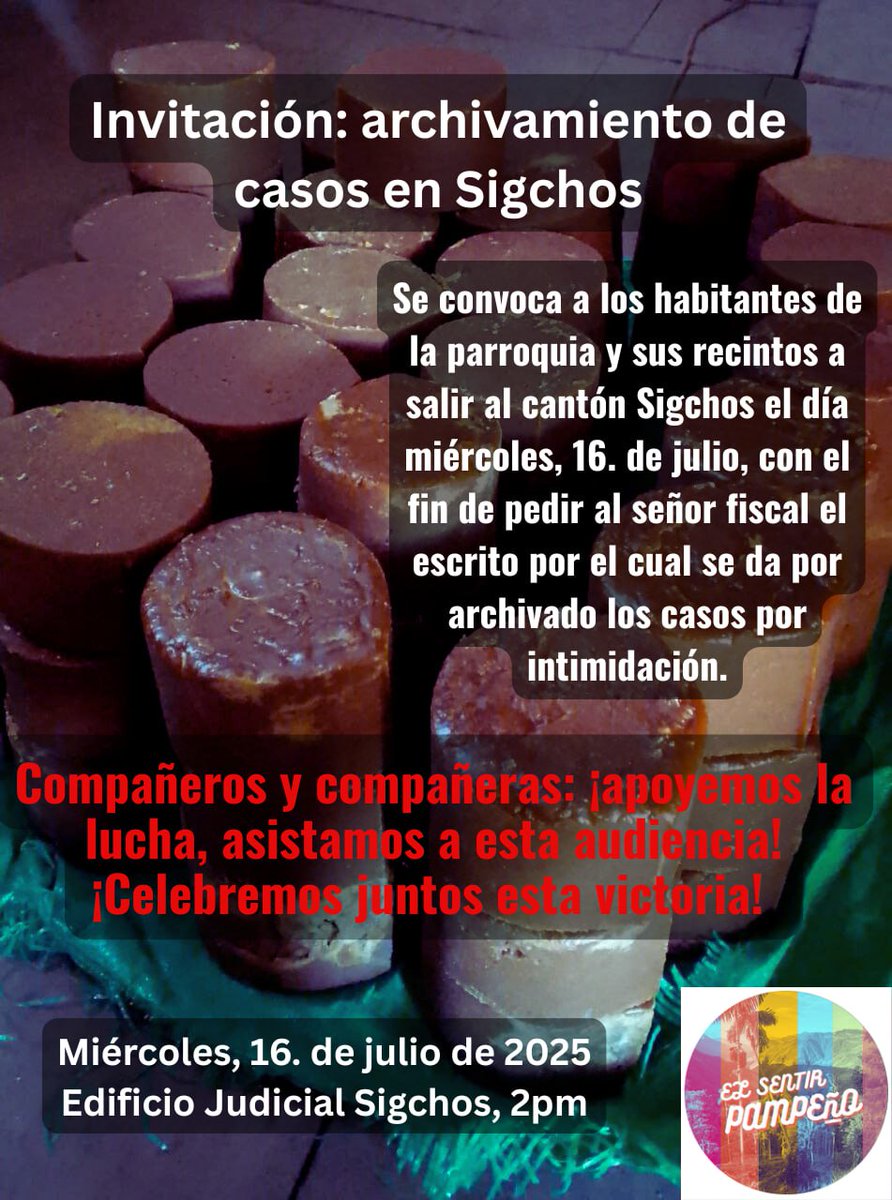 📢#ATENCIÓN | Ante la decisión de Fiscalía de archivar la denuncia por el falso delito de intimidación interpuesto por la minera Atico Mining contra campesinos de #LasPampas Cotopaxi, nos movilizamos para pedir el escrito formal que da la razón a quienes defendemos el territorio.