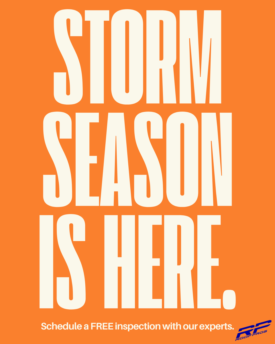 Storm season is here, and your roof is your first line of defense. Don’t wait for leaks or damage to show up. Schedule your free inspection with the experts at Roof Pros and get ahead of the storm.

📲888-844-4245 | 💻roofpros.as.me/schedule/bed86…