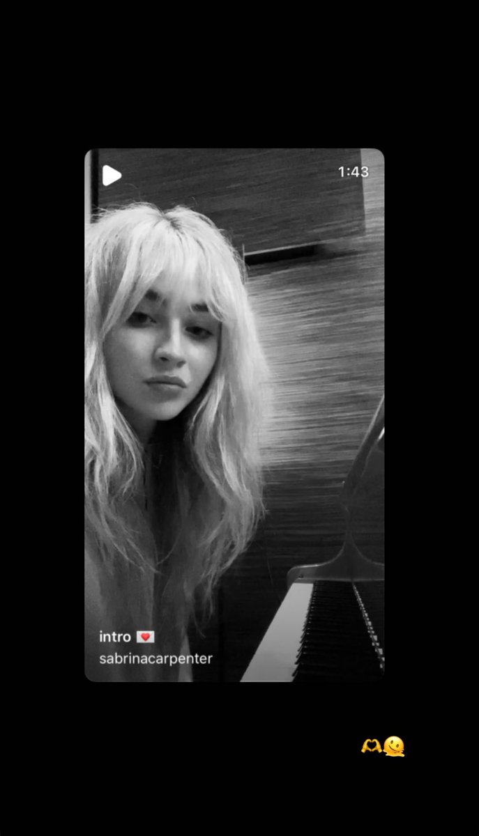 Sabrina Carpenter via Instagram story!