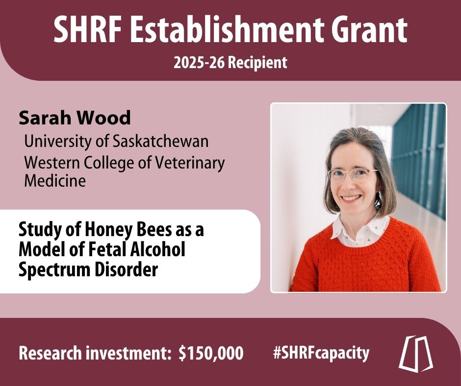 _SHRF_'s tweet image. SHRF announce Sarah Wood at @WCVMToday as one of our 2025-26 Establishment Grant recipients!
Learn more at shrf.ca/post/2025-26-e…