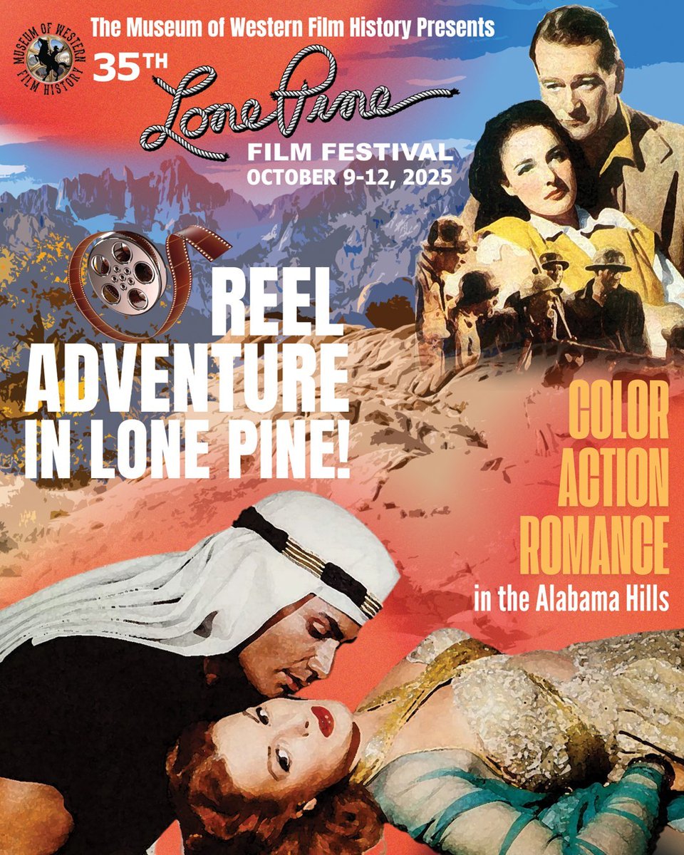 Tickets for the Lone Pine Film Festival (10/9-12/25) have gone on sale today! A completely unique experience with films, meeting actors up close &amp; personal, &amp; lots of location tours. (1/3) #LonePineFilmFestival