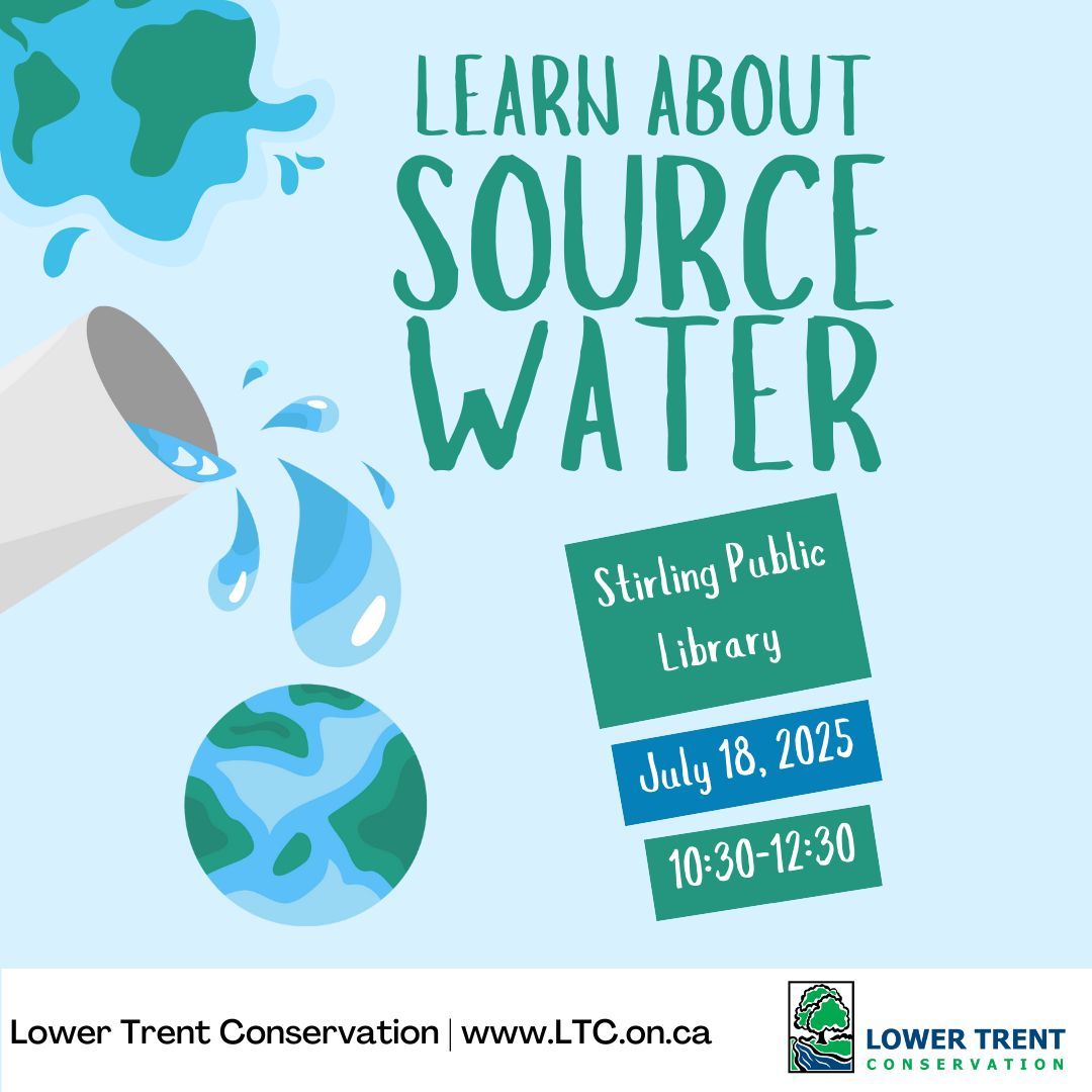 Where does YOUR water come from? Be a Water Protector for the day!
Explore your watershed on a  3D map.... see how water flows to Stirling’s taps.... Try fun hands-on activities &amp; learn why clean water matters!

📅 July 18
⏰ 10:30 - 12:30
📍 Stirling-Rawdon Public Library