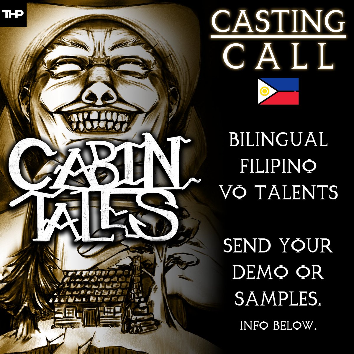 [PAID] CASTING CALL🎙️ 

Cabin Tales is on the lookout for voiceover talents! 
For this specific casting:  

- (If possible) Bilingual Filipino voice actors. 
- Paid, Non-Union.