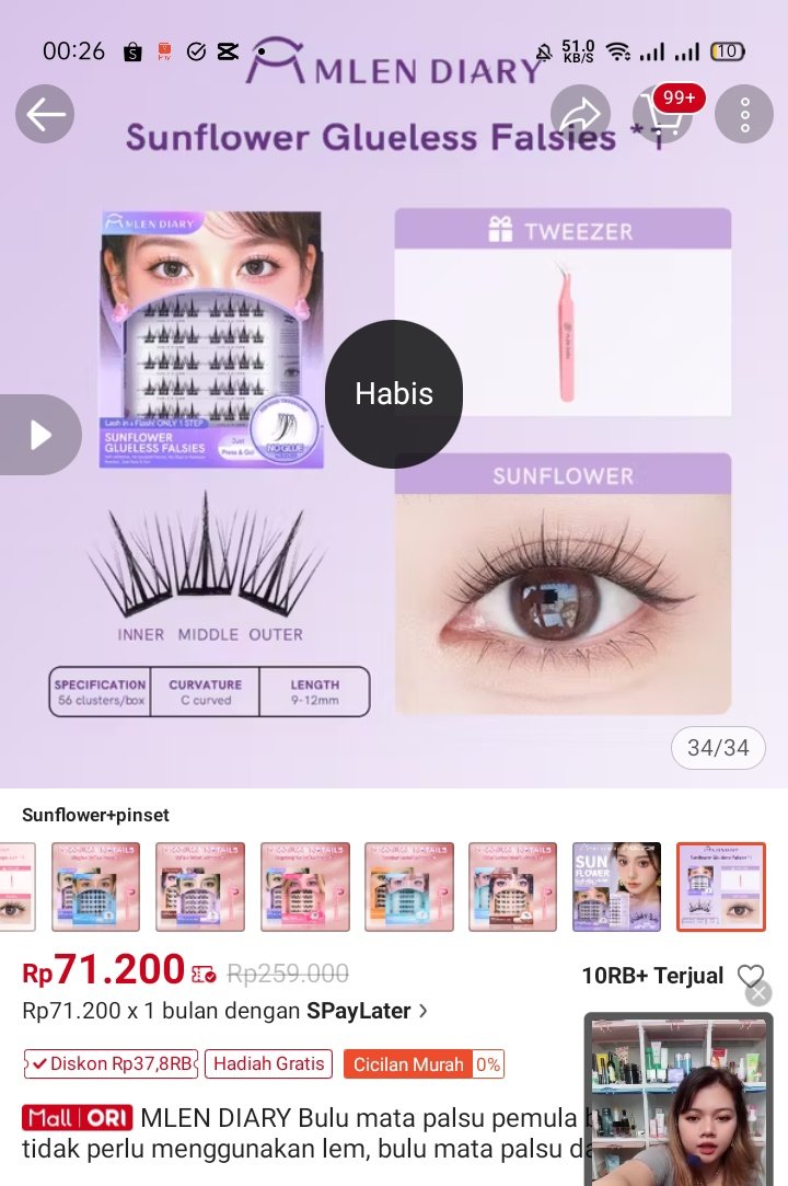 lceasacreamm's tweet photo. Guys ada yg mau gak false eyelashesnya mlen yg sunflower, baru aku pake sebaris, aku jual di hrga 45k udh adm oren dan packing ya, btw ini dpt tweezerny jga https://t.co/it1l6no5Ws