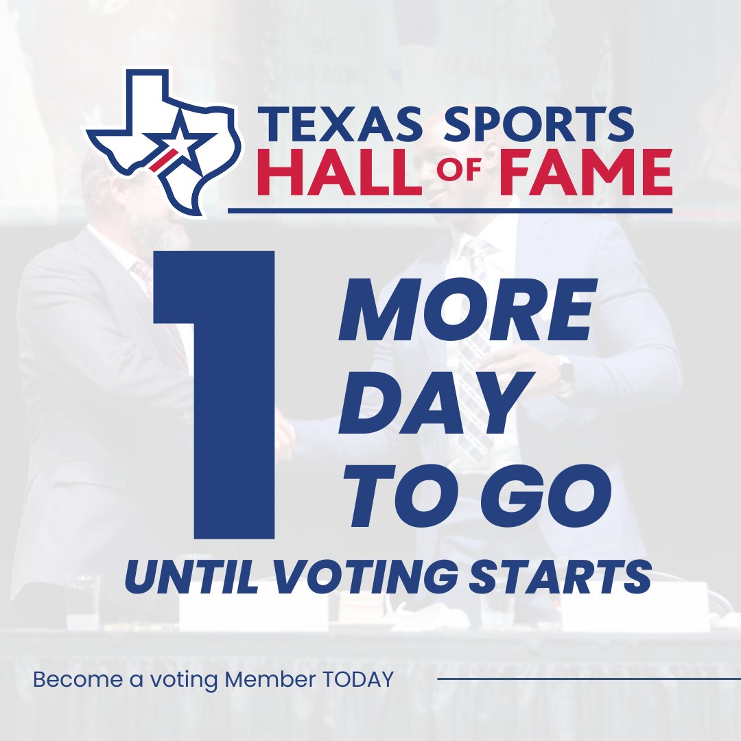 TXSportsHOF's tweet image. Help decide the 2026 TSHOF Class! 🏆 Voting starts TOMORROW! Become a member for just $50 & get your ballot via email. Don’t miss out! 📩 #TSHOF2026
Sign up today : tshof.myshopify.com/collections/20…